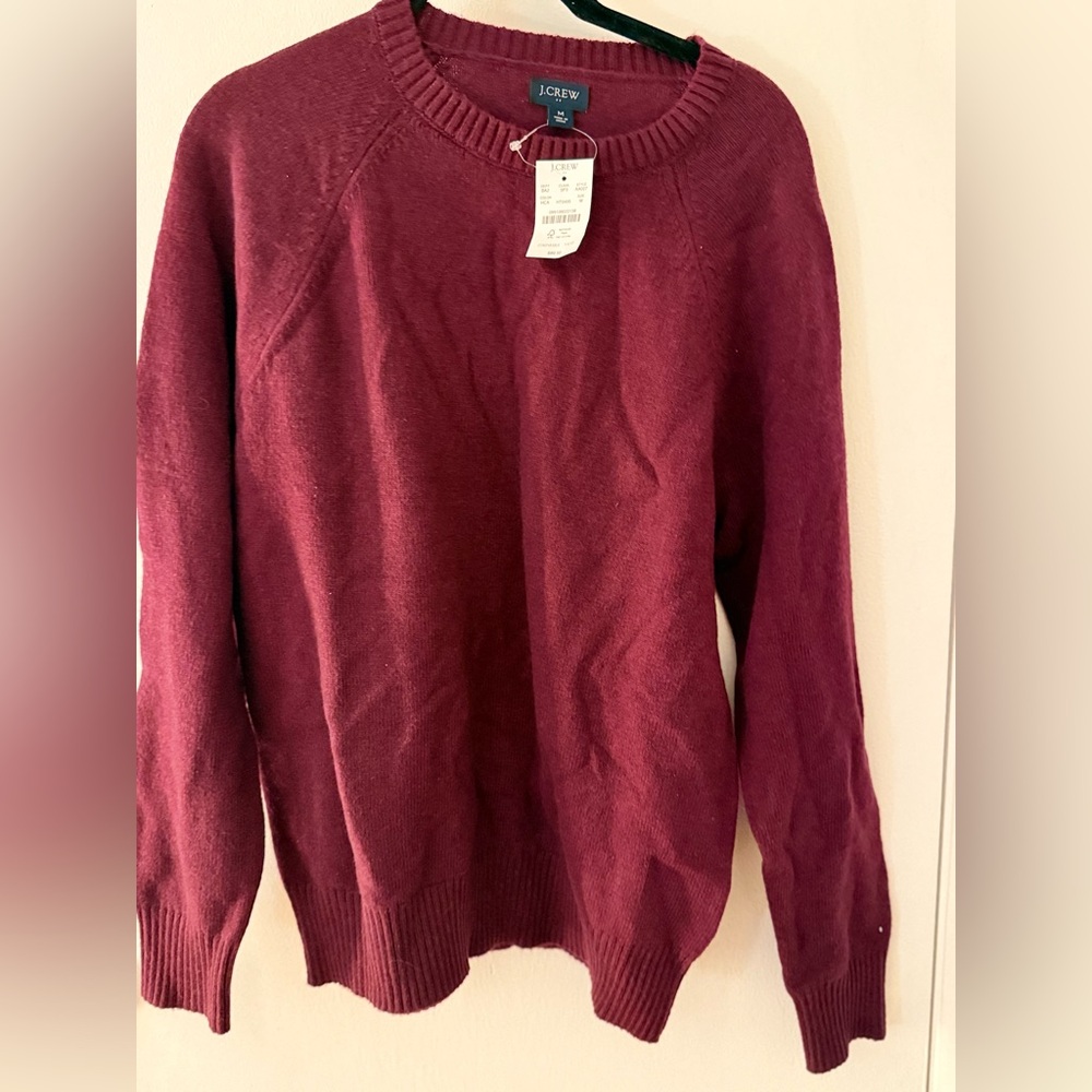 J.Crew Burgundy Crewneck Sweater - size Medium